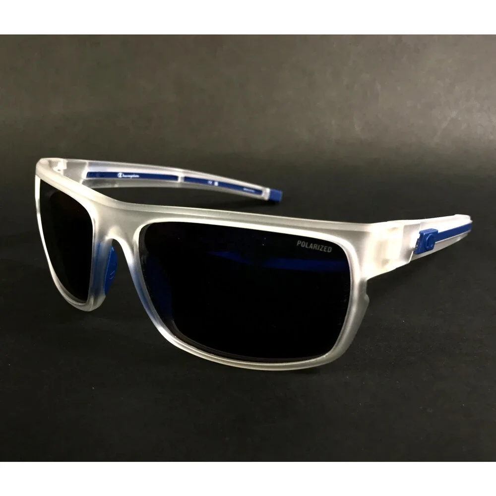 Champion Sunglasses PACE C02 Matte Crystal Frames w/ Dark Gray Polarized Lenses
